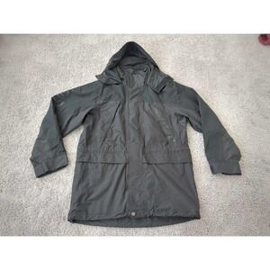 SPAO Rain Jacket Mens L Gray Windbreaker Hooded Lightweight Streetwear Outdoor